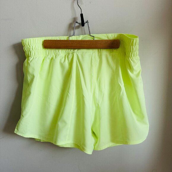 $52 NIKE One Dri-FIT High Rise 2-in-1 Shorts Barely VoLT/Reflective Lime Green - Picture 10 of 11